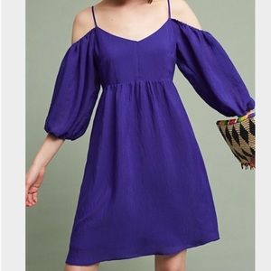 Anthropologie Moulinette Soeurs Blue Cutout Dress